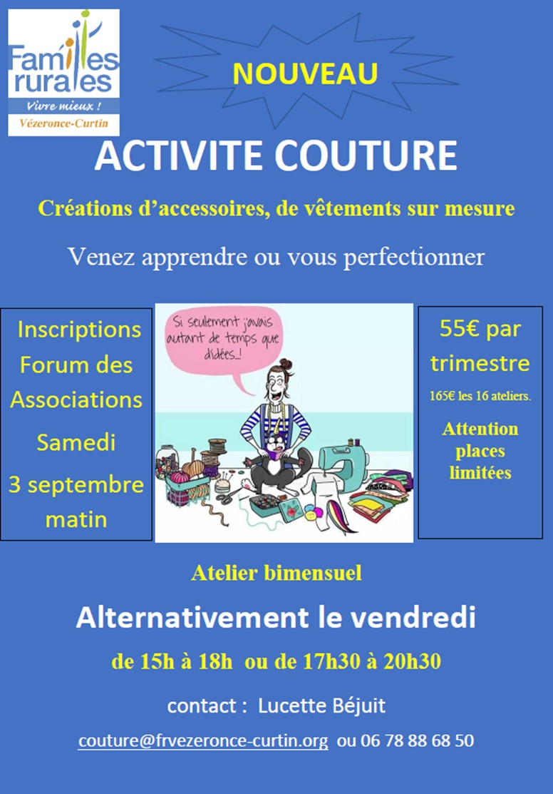 Actualité Couture - Nouvelle saison 2022-2023 Actualité Couture - Nouvelle saison 2022-2023